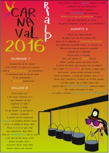 CARTELL CANAVAL 2016