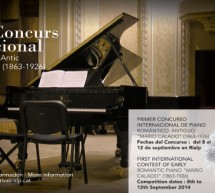 Primer concurso Internacional de Piano Romántico antiguo «Mario Calado»